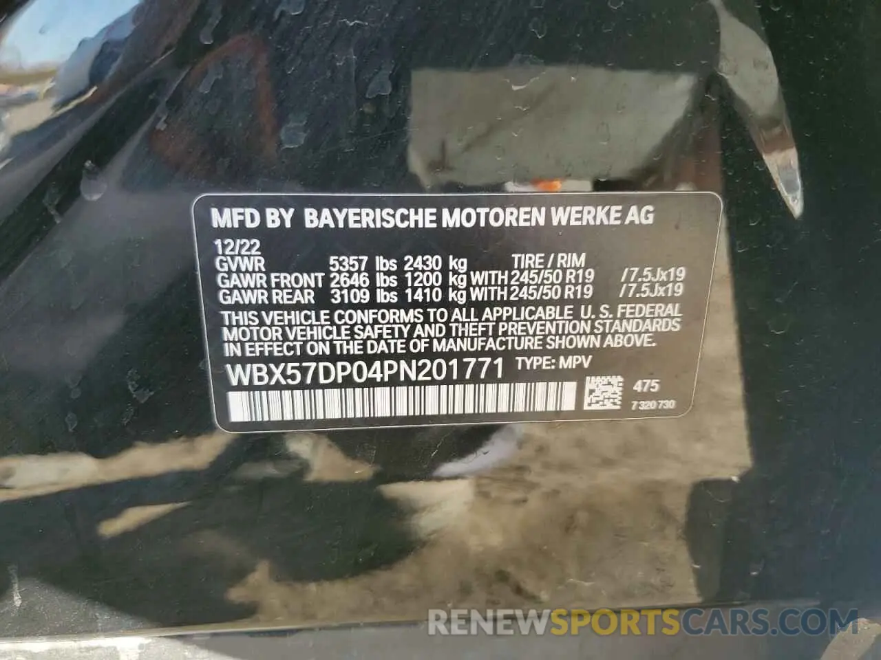 14 Photograph of a damaged car WBX57DP04PN201771 BMW X3 2023