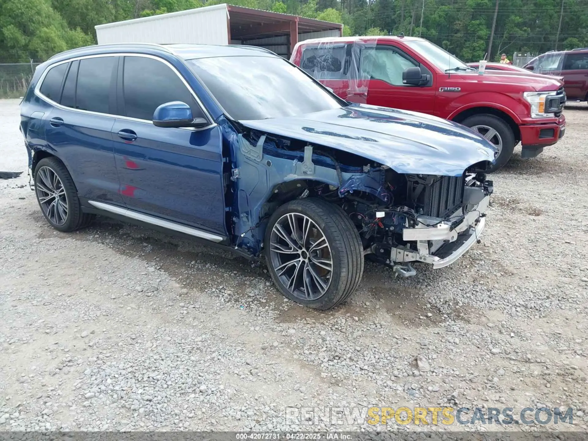 1 Photograph of a damaged car 5UX43DP00R9U75600 BMW X3 2024