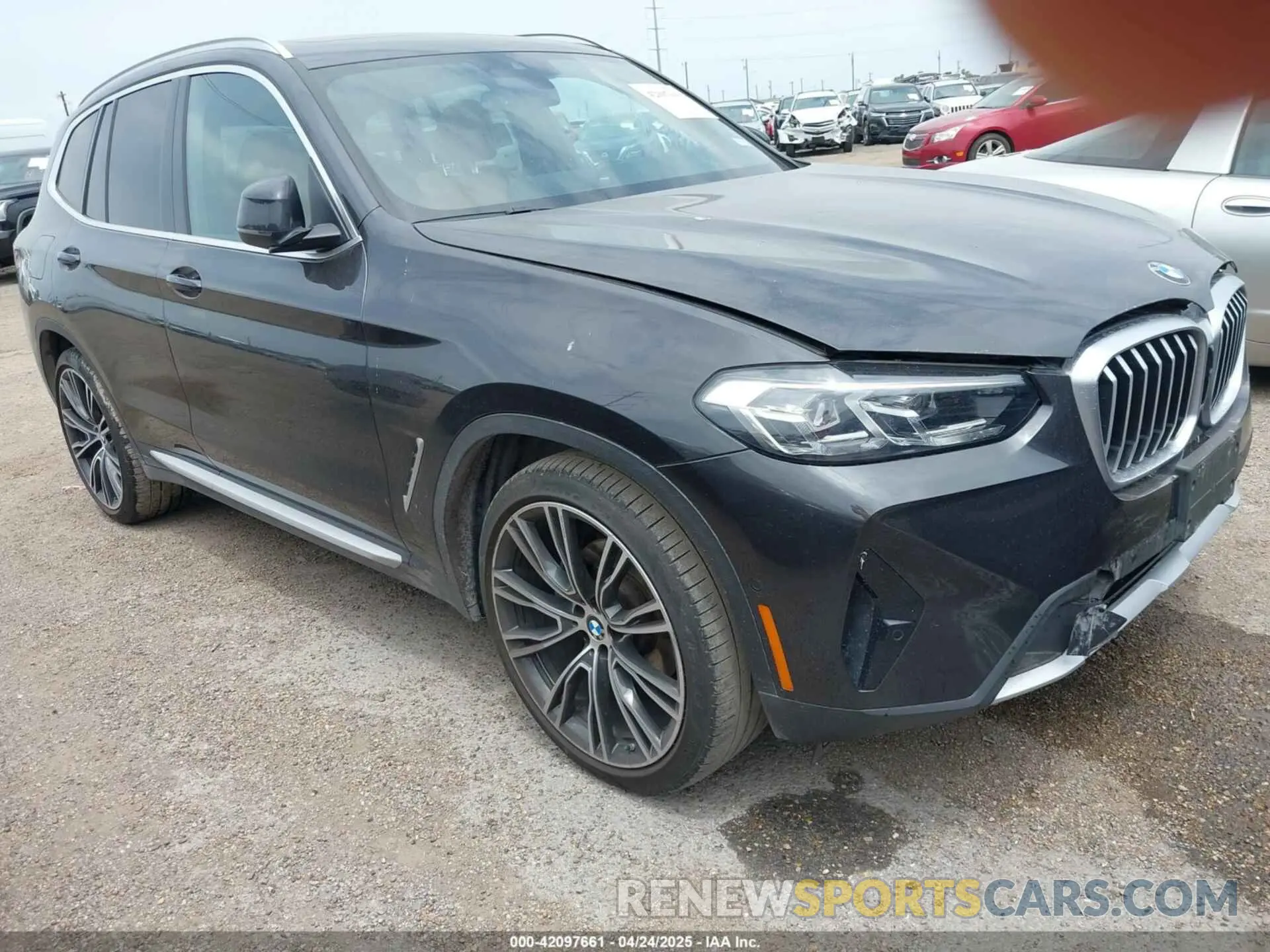 1 Photograph of a damaged car 5UX43DP02R9U52335 BMW X3 2024