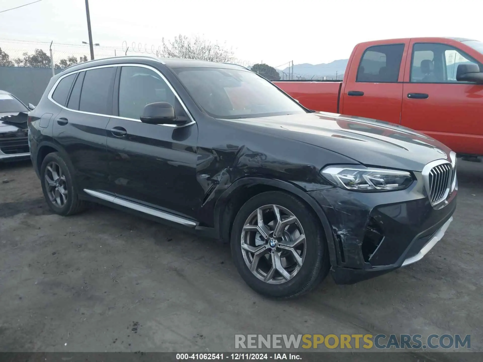 1 Photograph of a damaged car 5UX43DP02R9W28736 BMW X3 2024