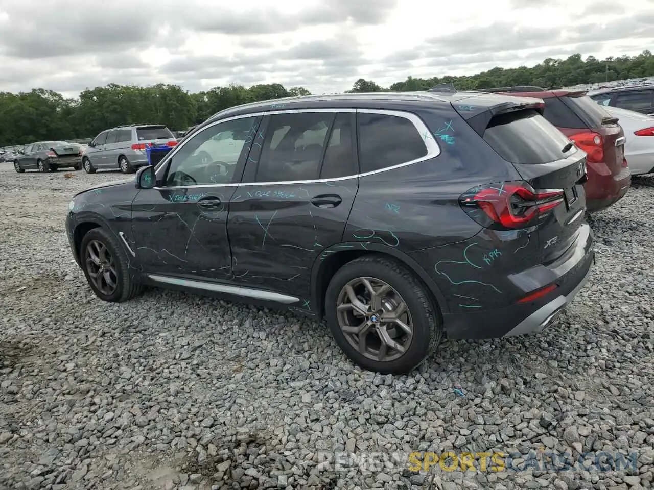 2 Photograph of a damaged car 5UX43DP04R9X08040 BMW X3 2024