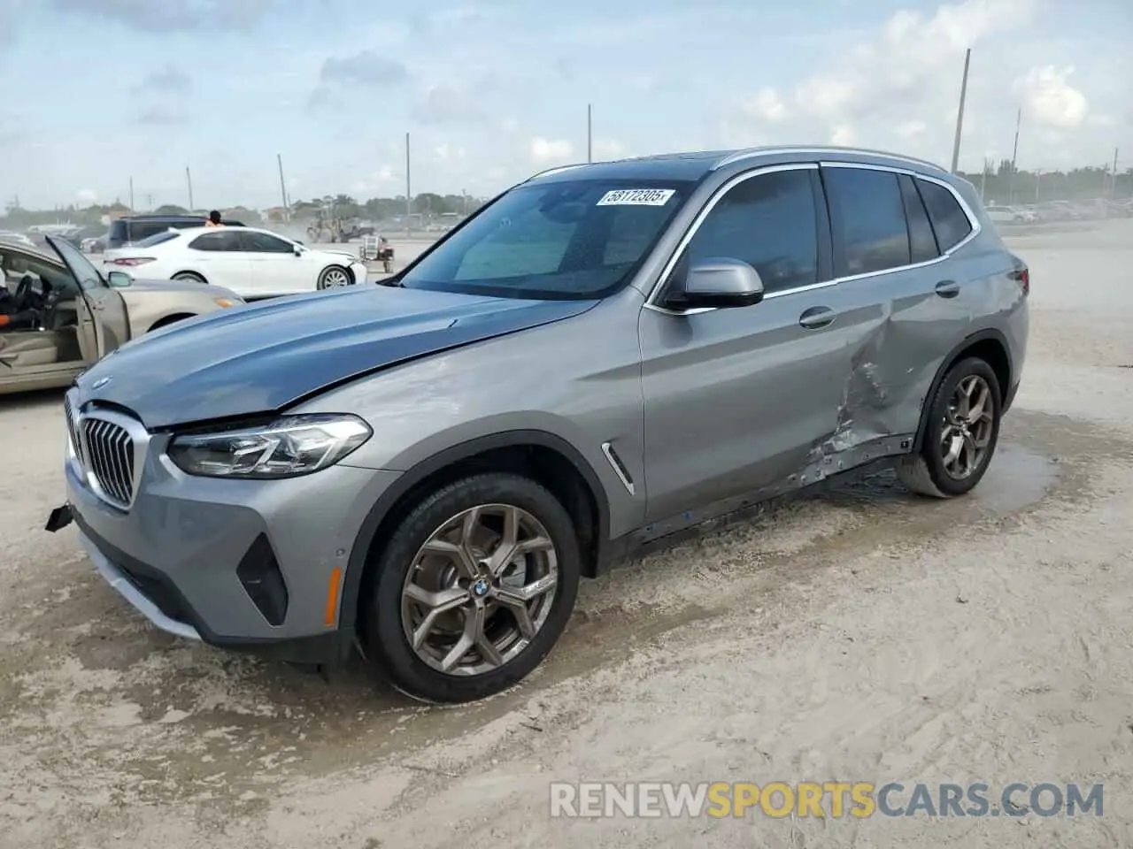 1 Photograph of a damaged car 5UX43DP08R9U98638 BMW X3 2024