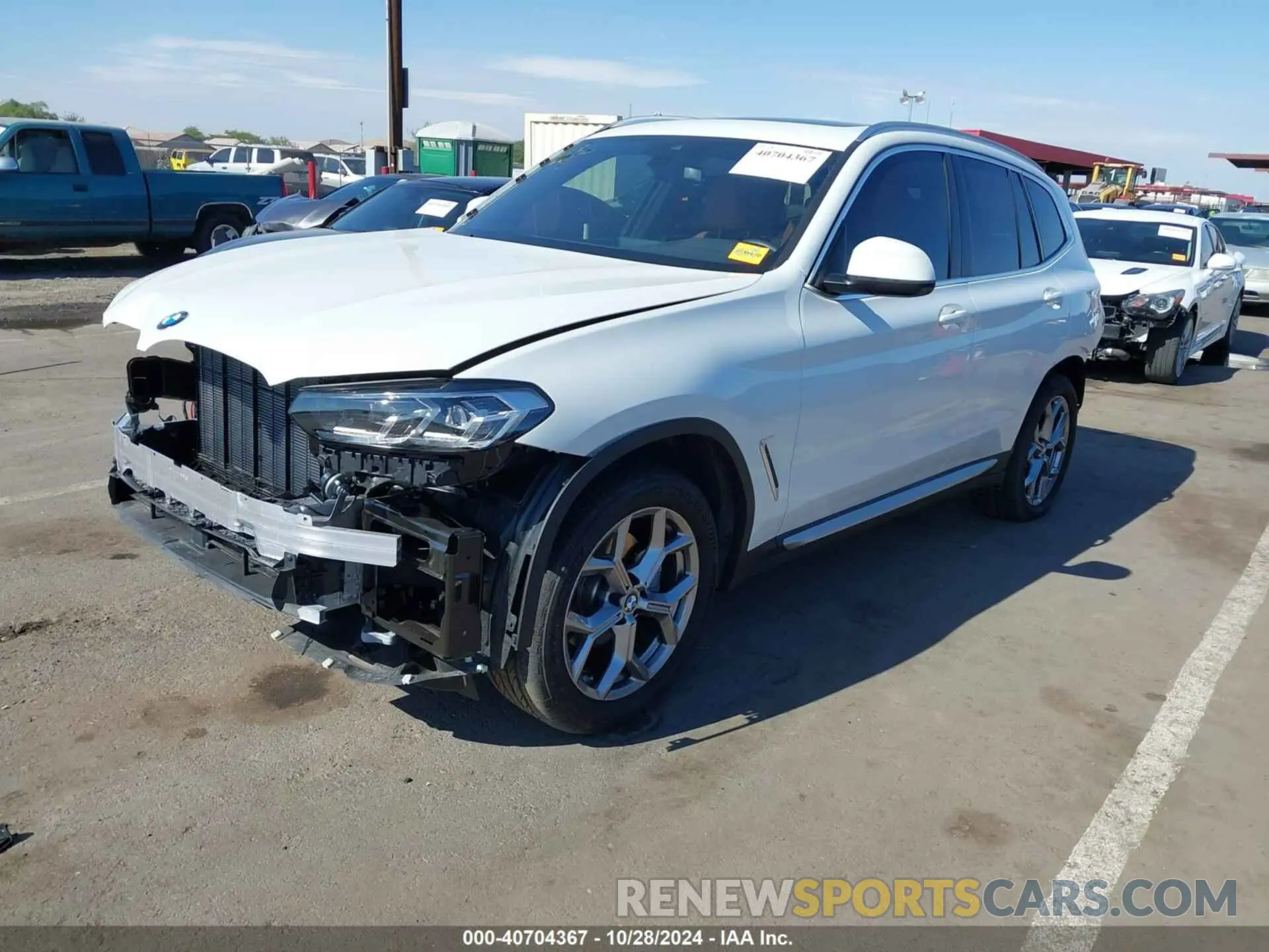 2 Photograph of a damaged car 5UX53DP00R9V82800 BMW X3 2024