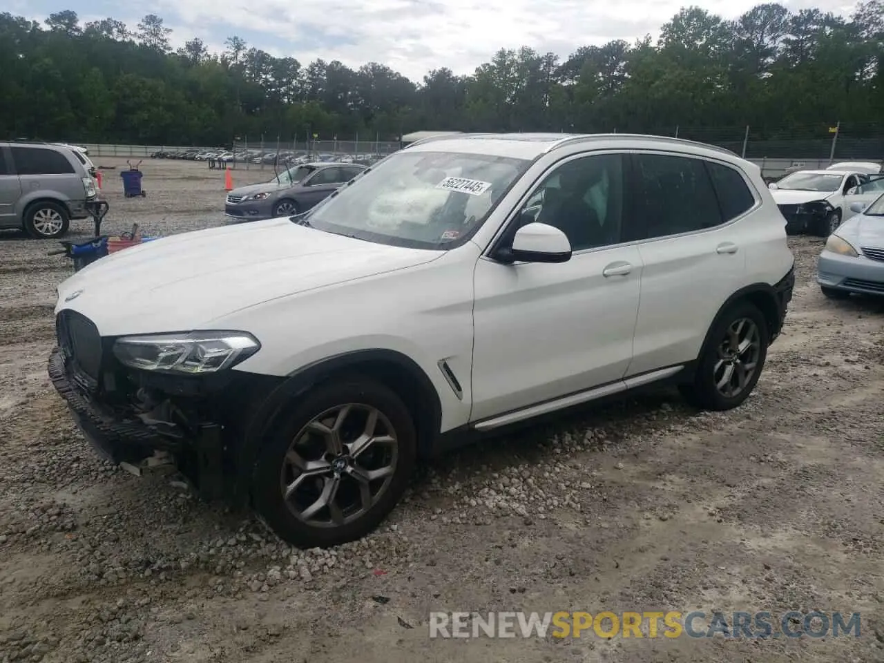 1 Photograph of a damaged car 5UX53DP02R9U93083 BMW X3 2024