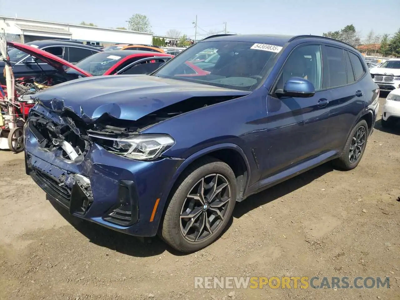 1 Photograph of a damaged car 5UX53DP03R9T83594 BMW X3 2024