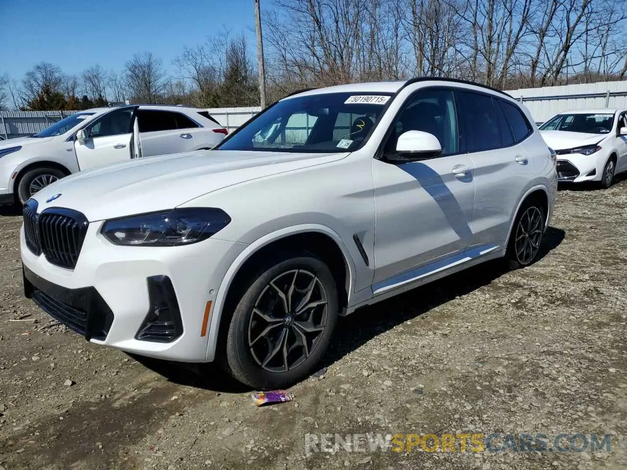 1 Photograph of a damaged car 5UX53DP04R9X38742 BMW X3 2024