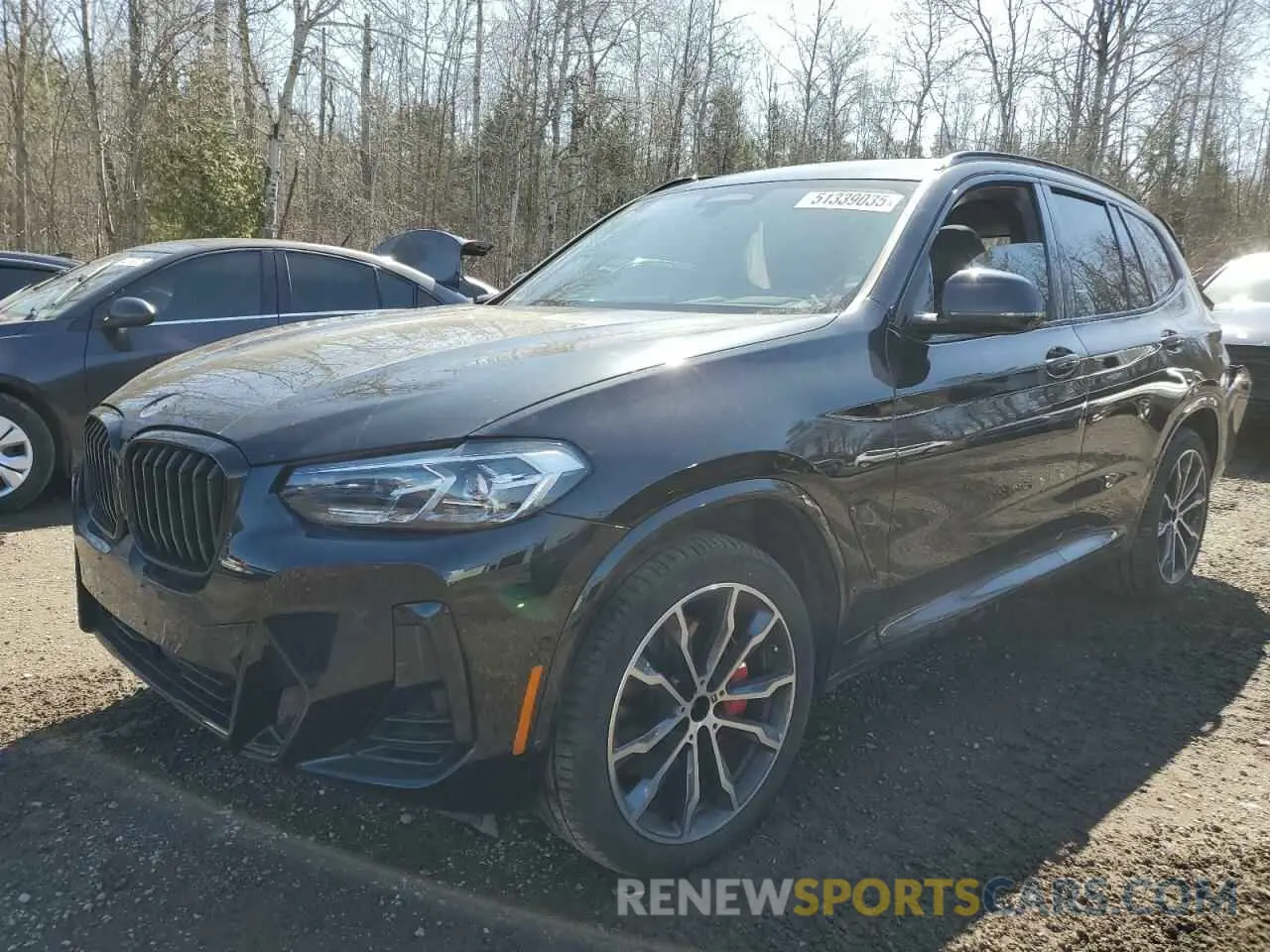 1 Photograph of a damaged car 5UX53DP09R9V00207 BMW X3 2024
