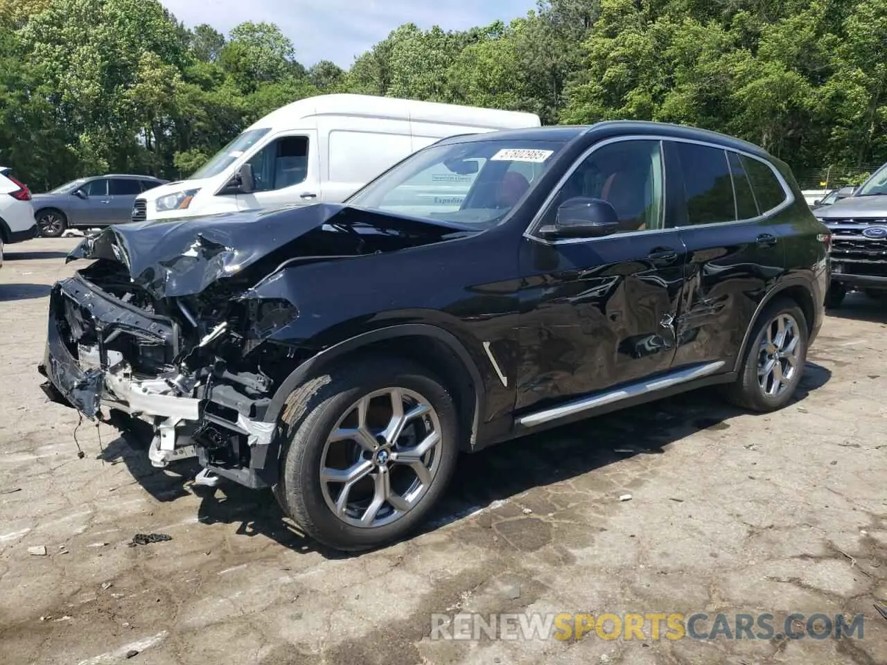 1 Photograph of a damaged car 5UX53DP09R9W19794 BMW X3 2024