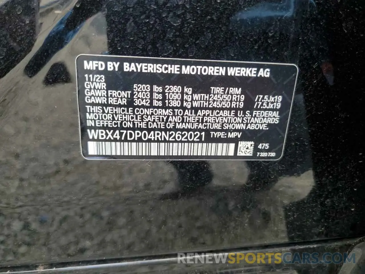 14 Photograph of a damaged car WBX47DP04RN262021 BMW X3 2024