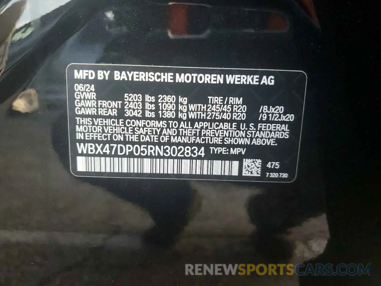 13 Photograph of a damaged car WBX47DP05RN302834 BMW X3 2024