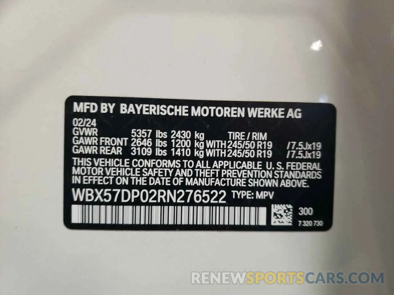 13 Photograph of a damaged car WBX57DP02RN276522 BMW X3 2024
