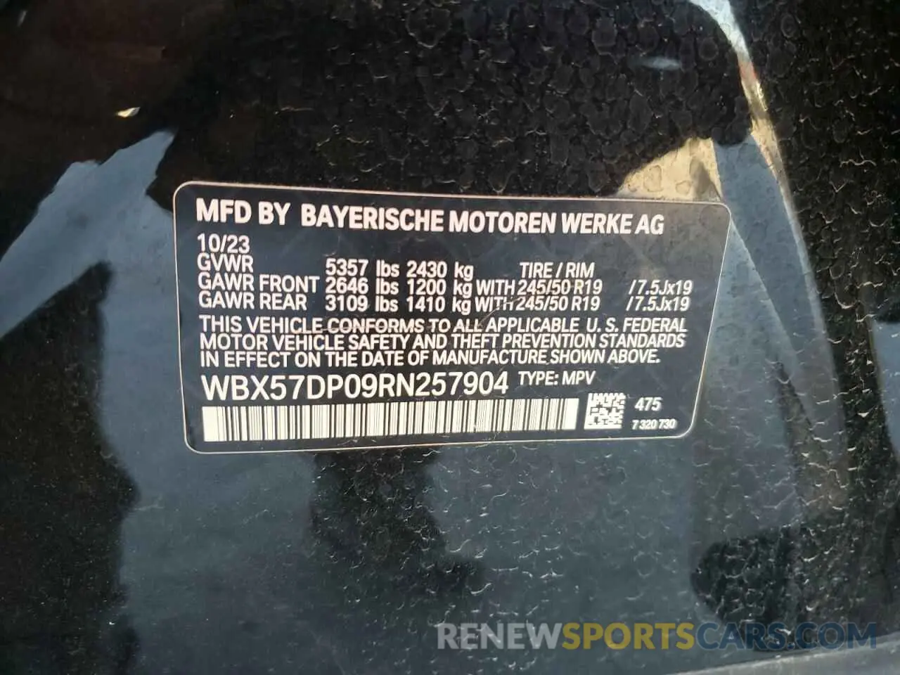 13 Photograph of a damaged car WBX57DP09RN257904 BMW X3 2024