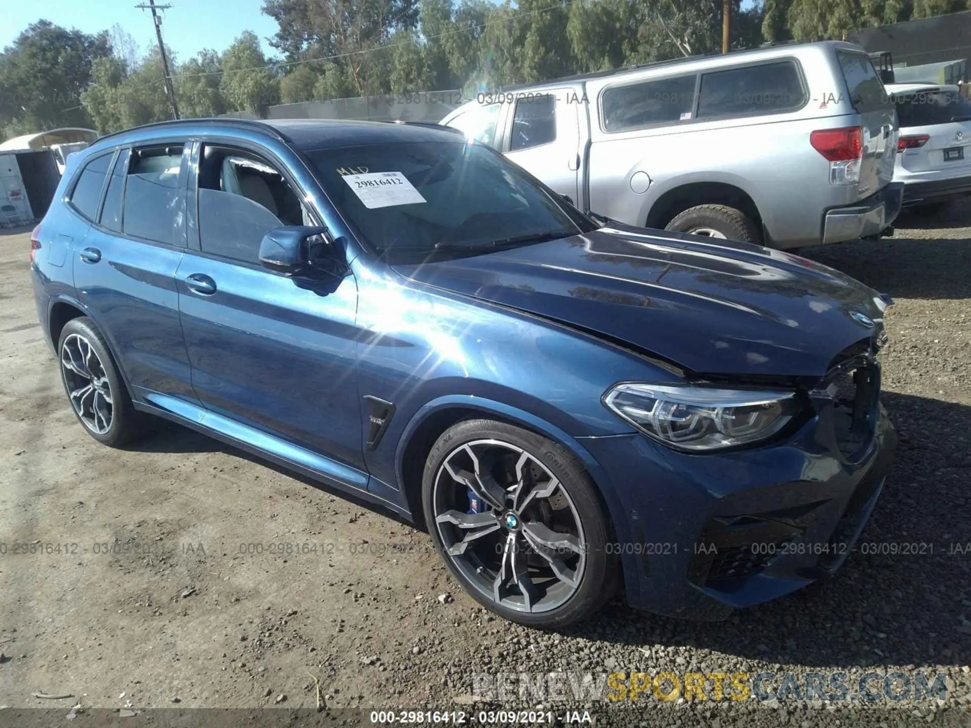 1 Photograph of a damaged car 5YMTS0C08L9B47311 BMW X3 M 2020