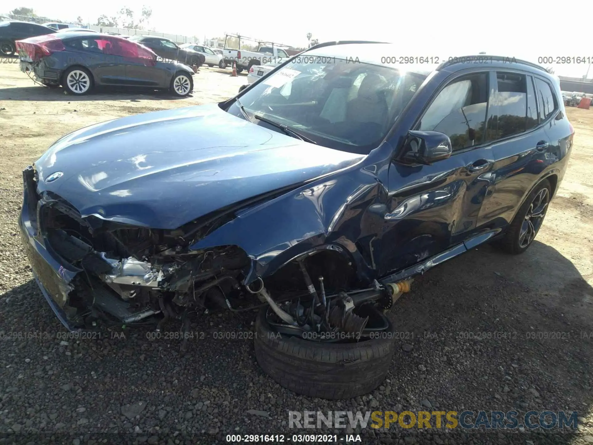 2 Photograph of a damaged car 5YMTS0C08L9B47311 BMW X3 M 2020