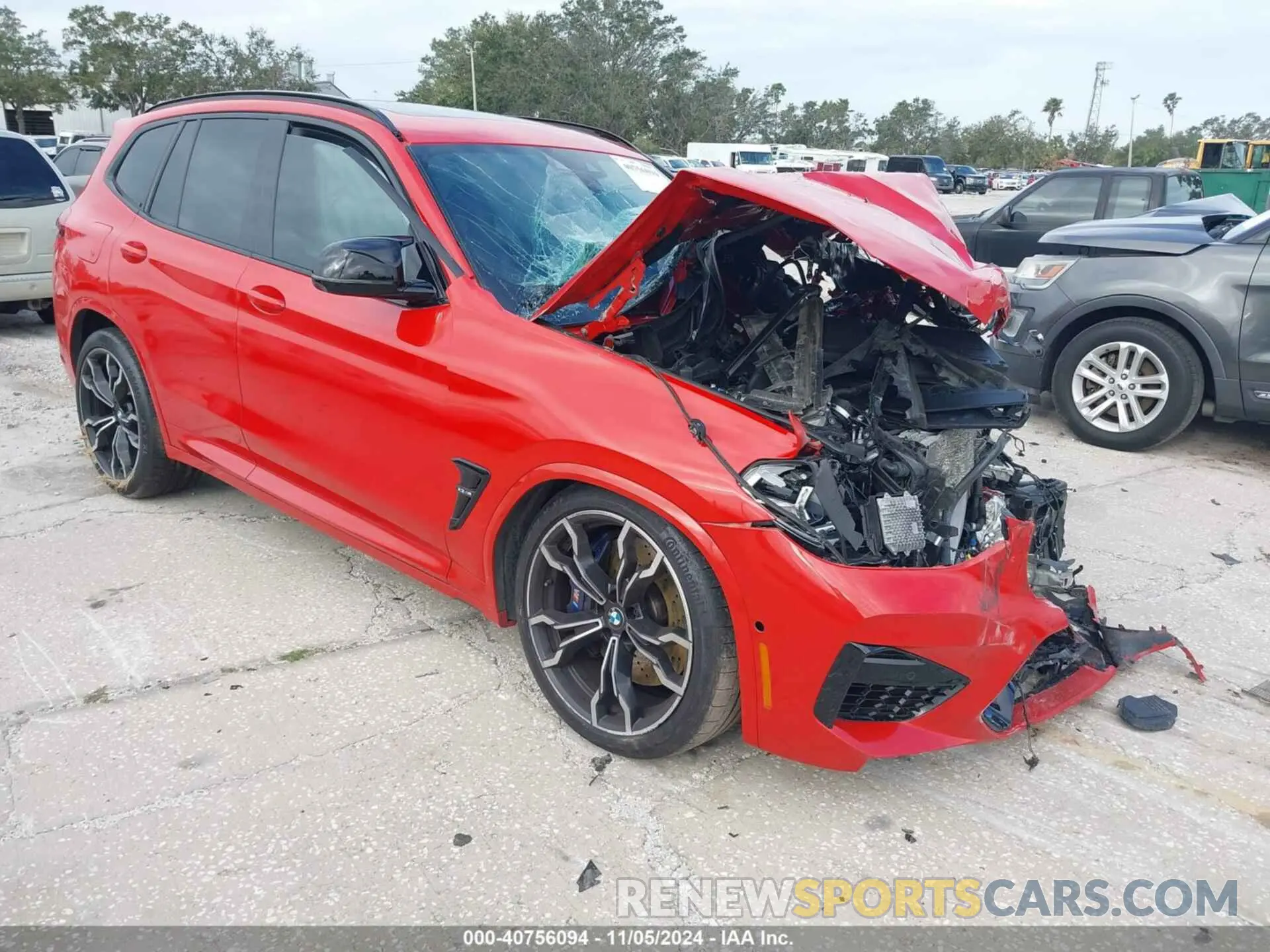 1 Photograph of a damaged car 5YMTS0C08L9B70233 BMW X3 M 2020