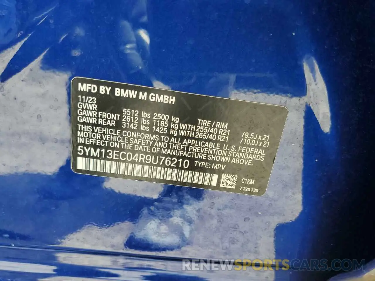 14 Photograph of a damaged car 5YM13EC04R9U76210 BMW X3 M 2024