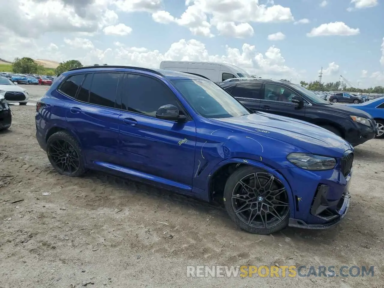 4 Photograph of a damaged car 5YM13EC04R9U76210 BMW X3 M 2024