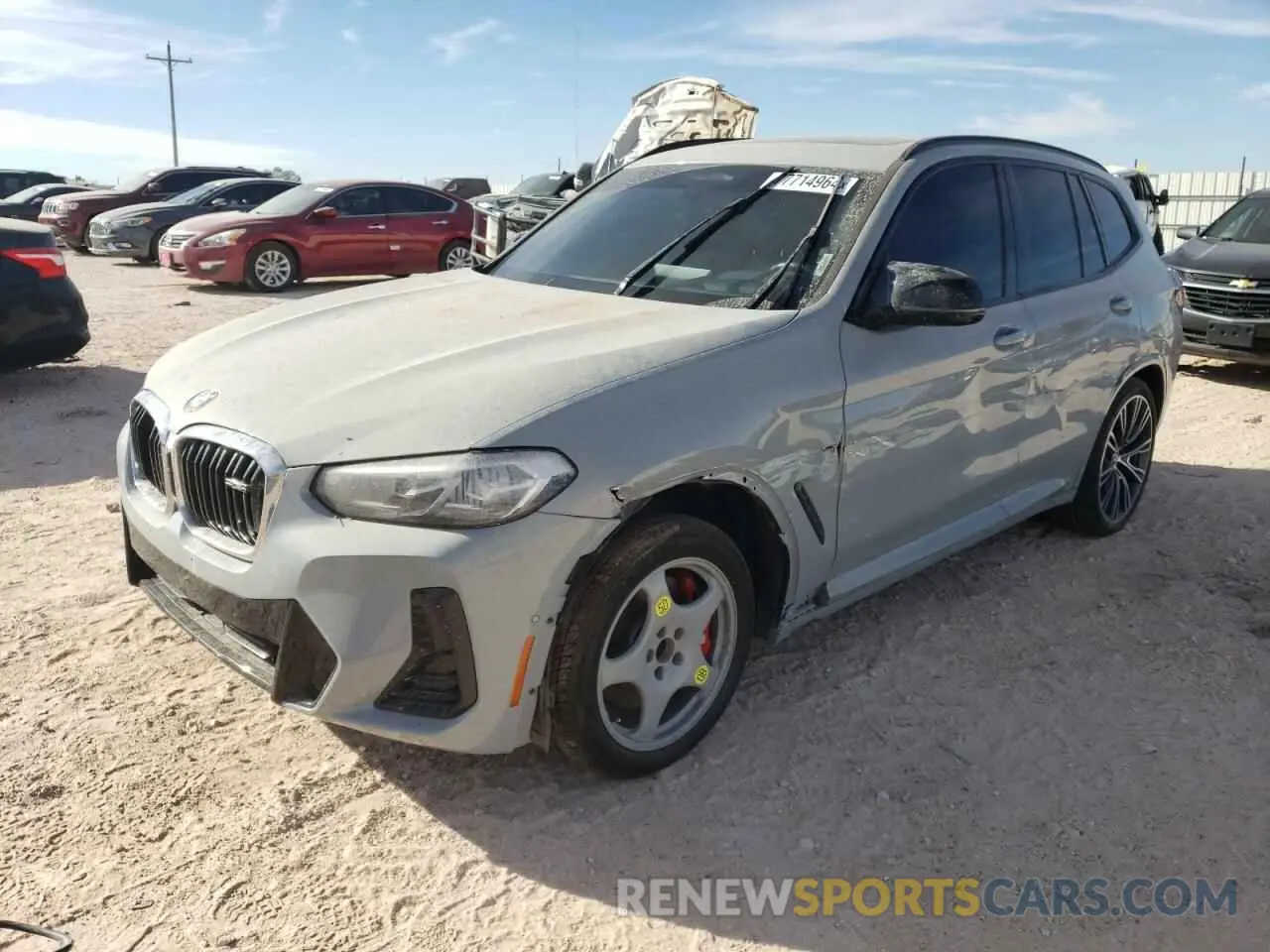 1 Photograph of a damaged car 5UX83DP01N9L87327 BMW X3 M40I 2022