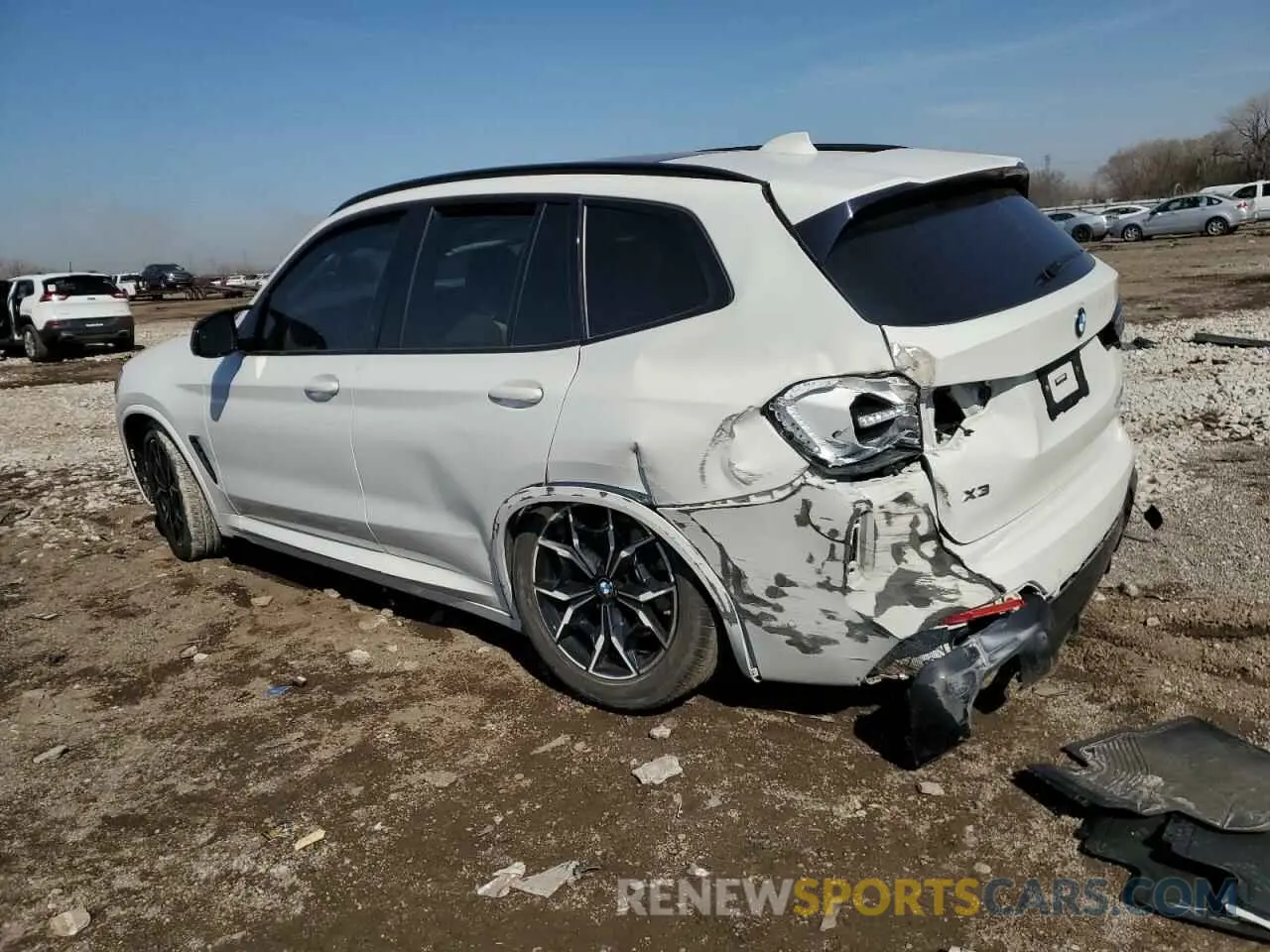 2 Photograph of a damaged car 5UX83DP03N9K37297 BMW X3 M40I 2022