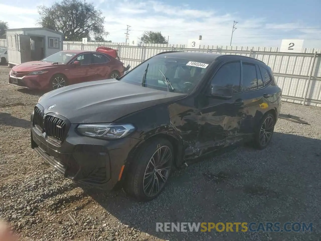 1 Photograph of a damaged car 5UX83DP06N9K23653 BMW X3 M40I 2022