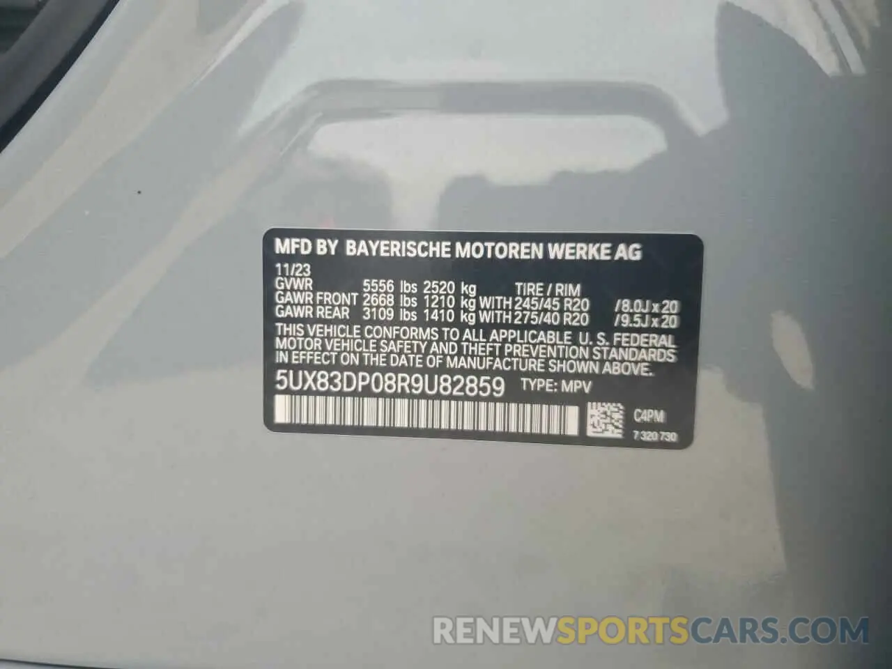 13 Photograph of a damaged car 5UX83DP08R9U82859 BMW X3 M40I 2024