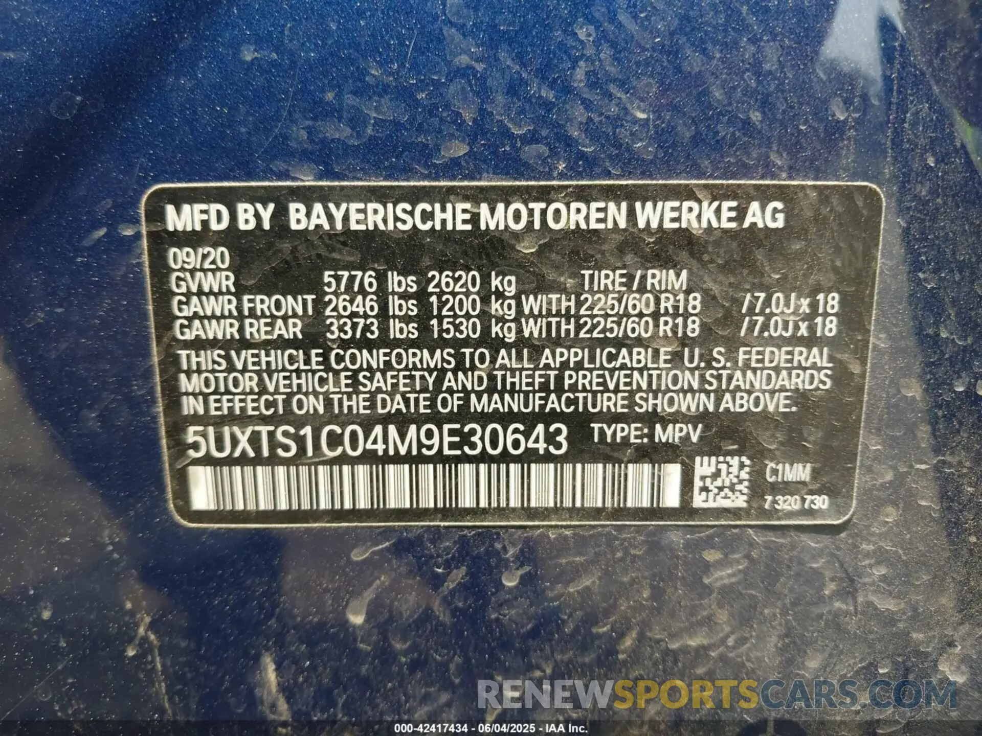 9 Photograph of a damaged car 5UXTS1C04M9E30643 BMW X3 PHEV 2021