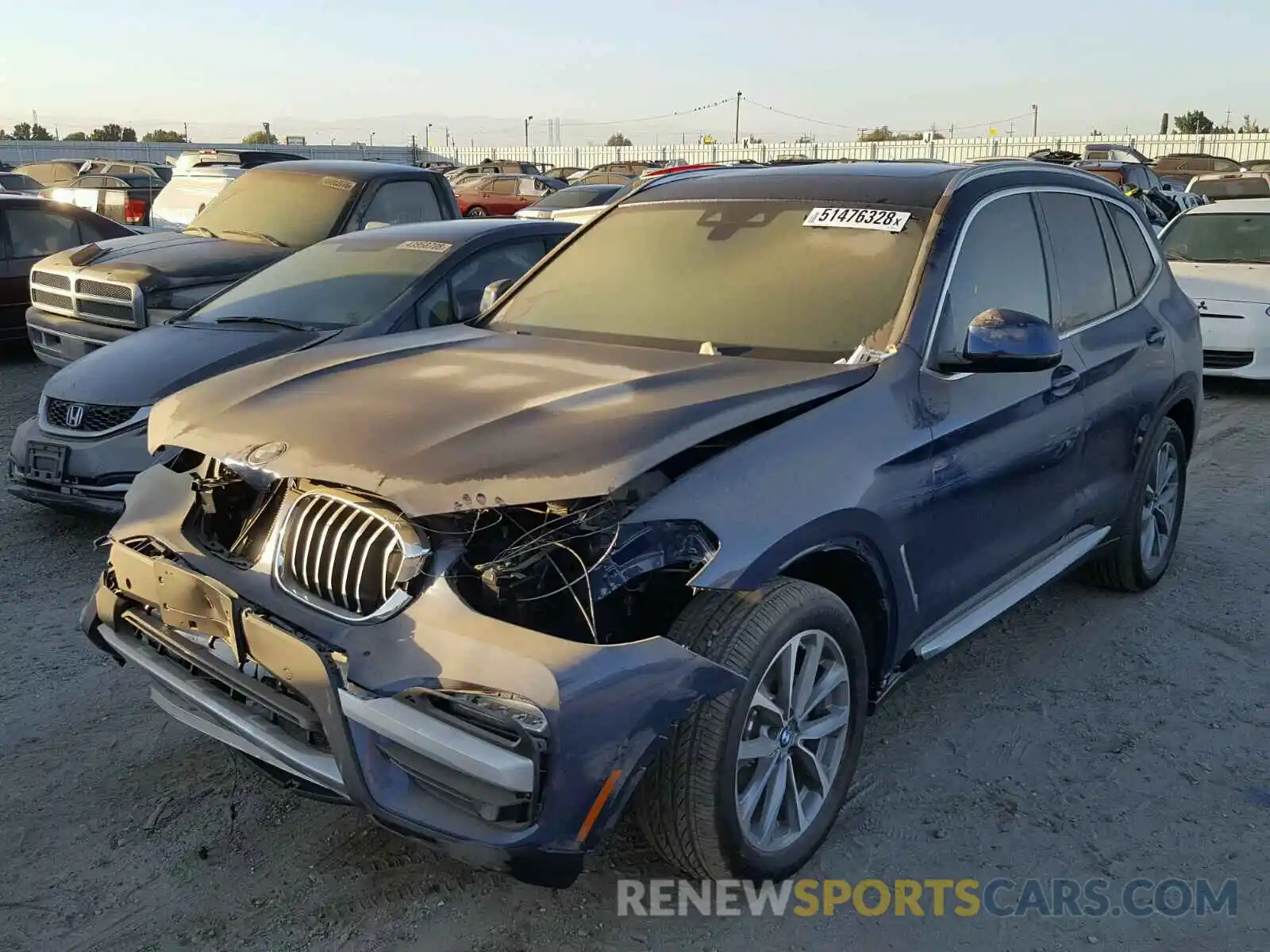 2 Photograph of a damaged car 5UXTR7C50KLF25243 BMW X3 SDRIVE3 2019