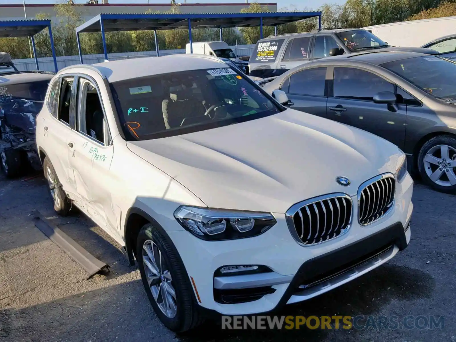 1 Photograph of a damaged car 5UXTR7C52KLF36440 BMW X3 SDRIVE3 2019