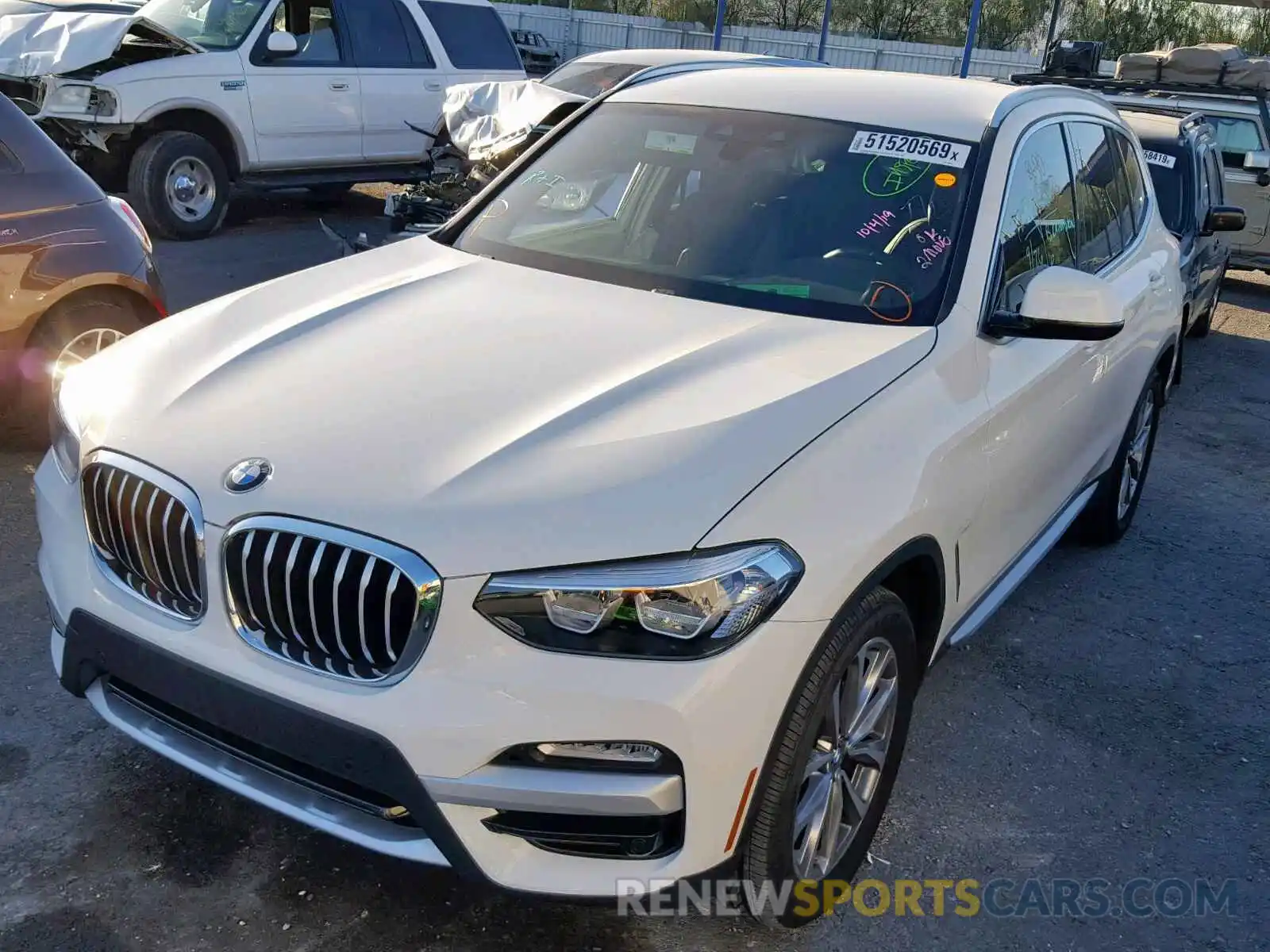 2 Photograph of a damaged car 5UXTR7C52KLF36440 BMW X3 SDRIVE3 2019