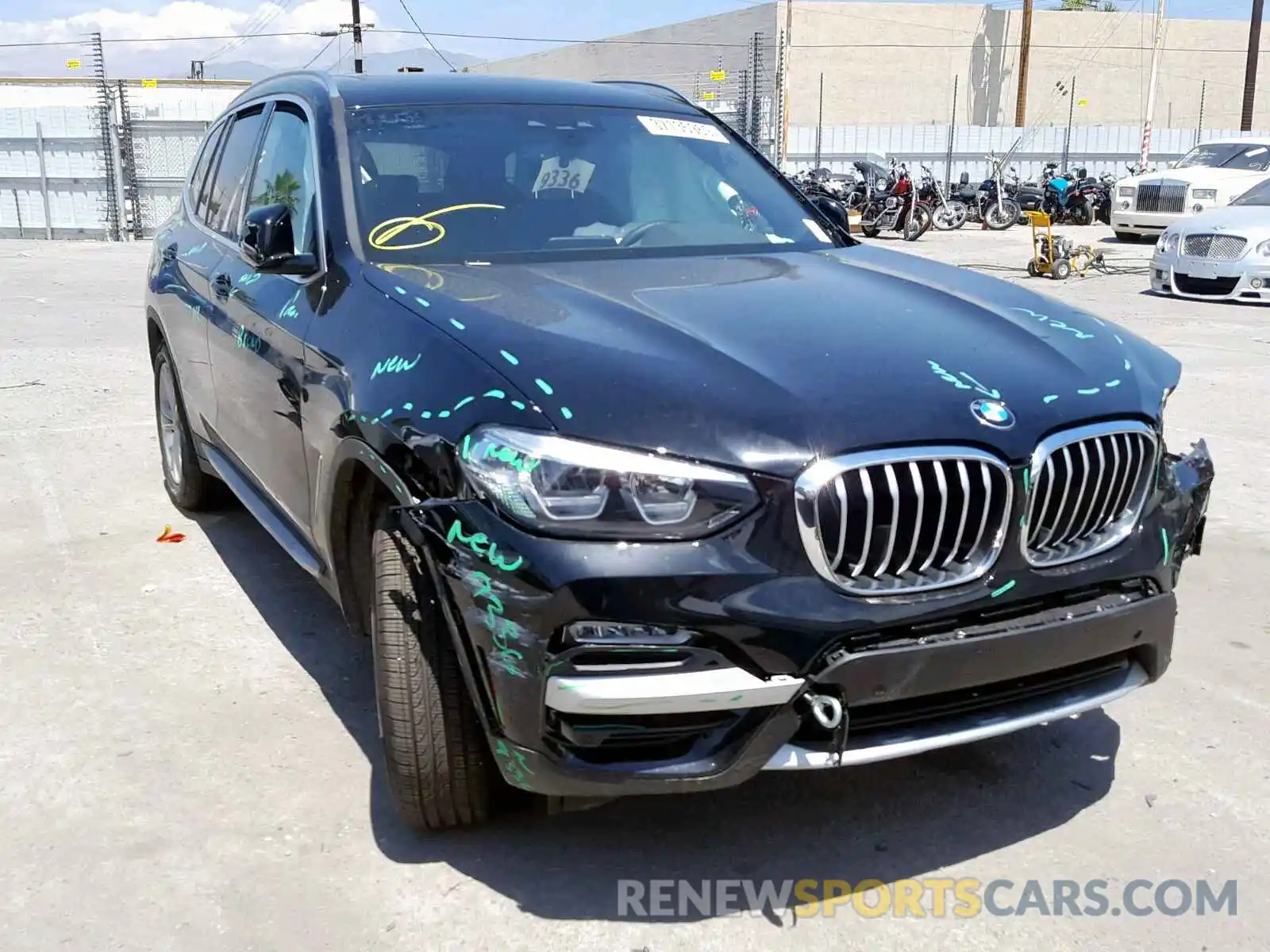 1 Photograph of a damaged car 5UXTR7C54KLF32308 BMW X3 SDRIVE3 2019