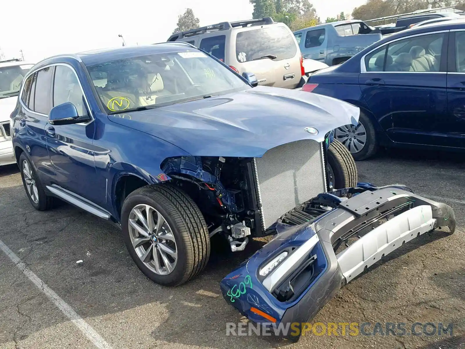 1 Photograph of a damaged car 5UXTR7C56KLE97593 BMW X3 SDRIVE3 2019