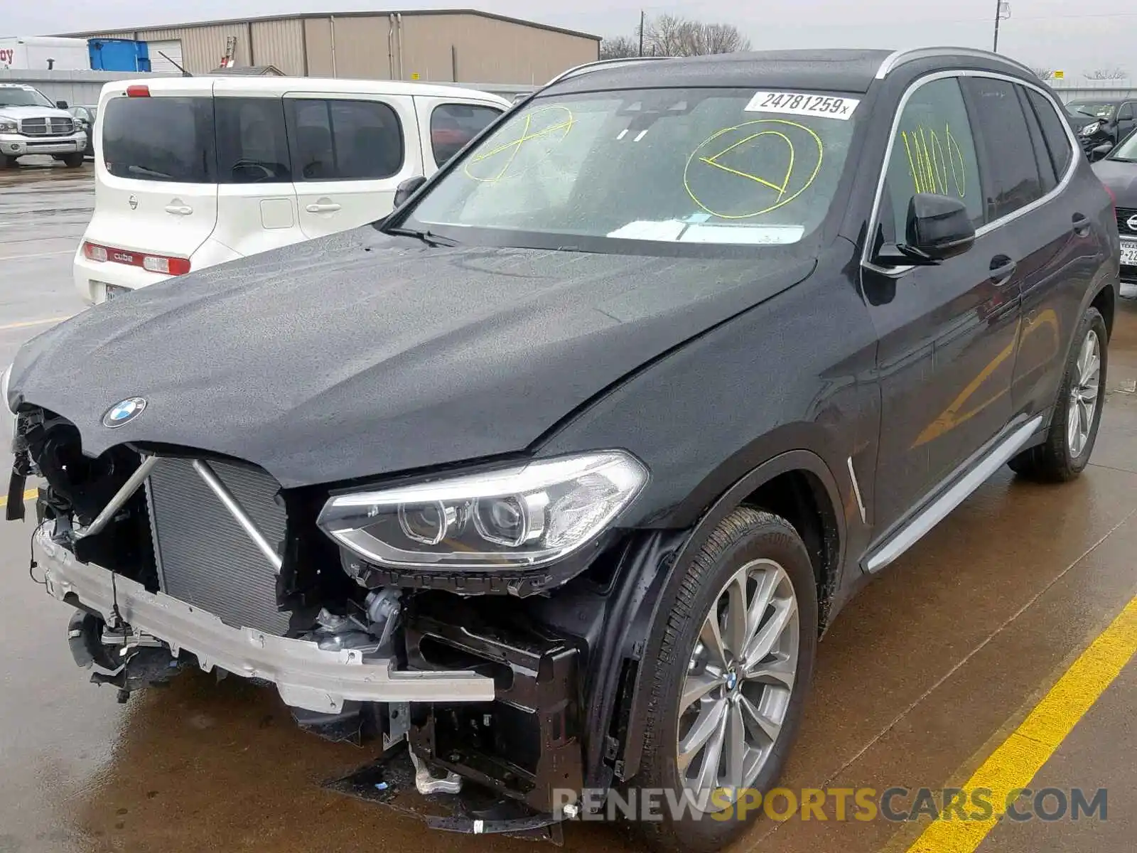 2 Photograph of a damaged car 5UXTR7C57KLF33775 BMW X3 SDRIVE3 2019