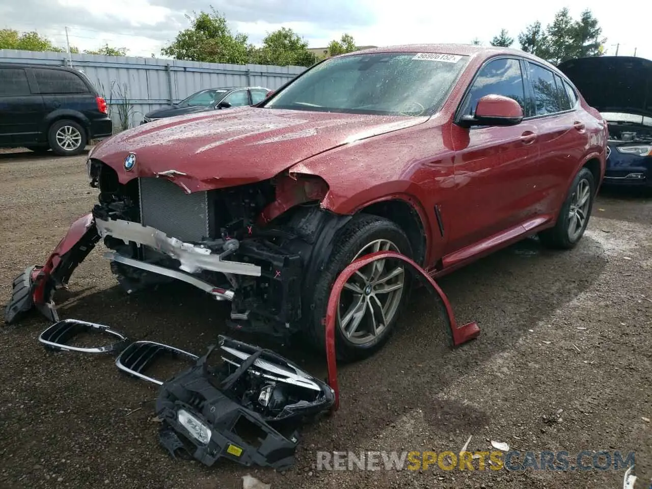 2 Photograph of a damaged car 5UXUJ3C50KLG51980 BMW X4 2019