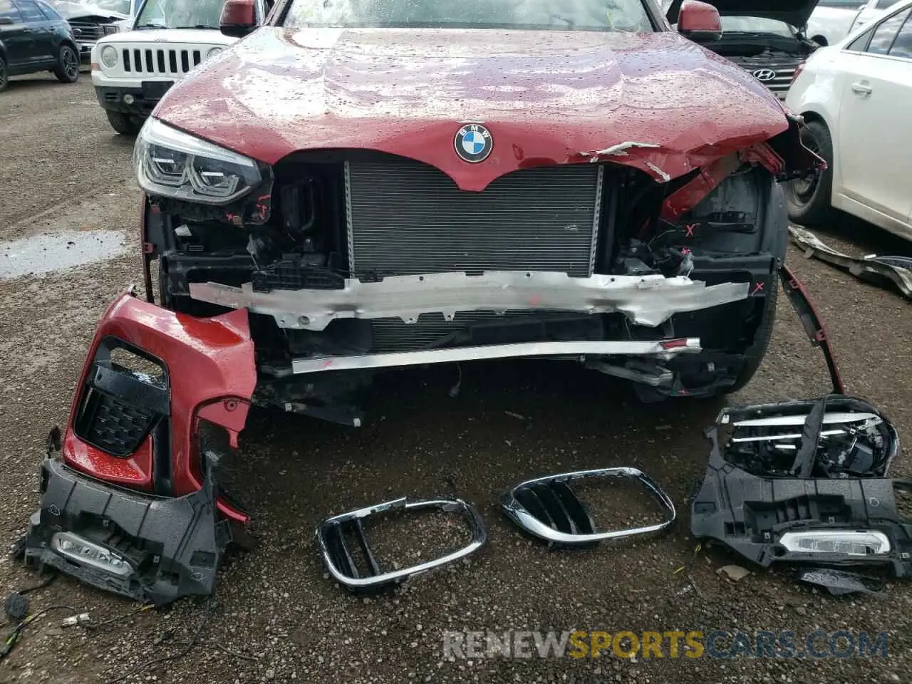 9 Photograph of a damaged car 5UXUJ3C50KLG51980 BMW X4 2019