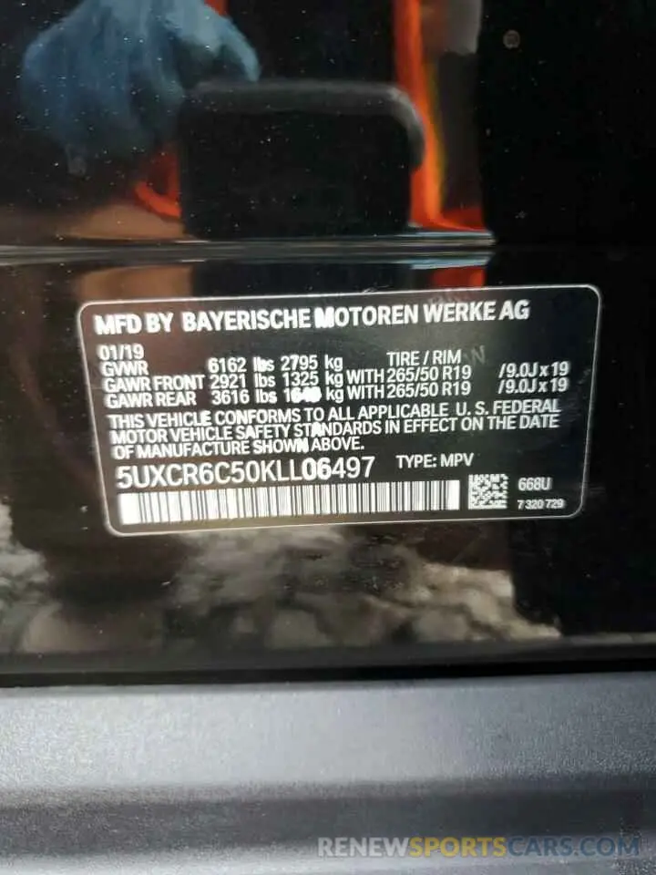 14 Photograph of a damaged car 5UXCR6C50KLL06497 BMW X5 2019
