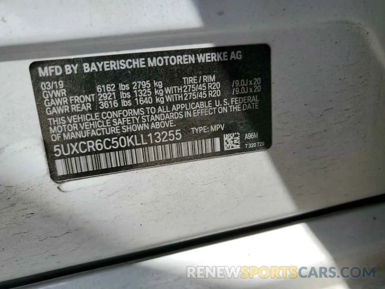 15 Photograph of a damaged car 5UXCR6C50KLL13255 BMW X5 2019