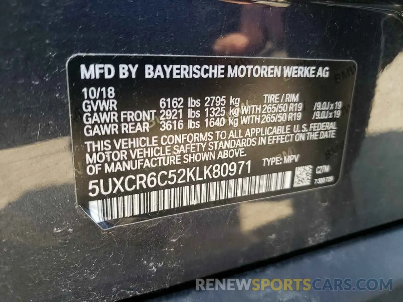 15 Photograph of a damaged car 5UXCR6C52KLK80971 BMW X5 2019