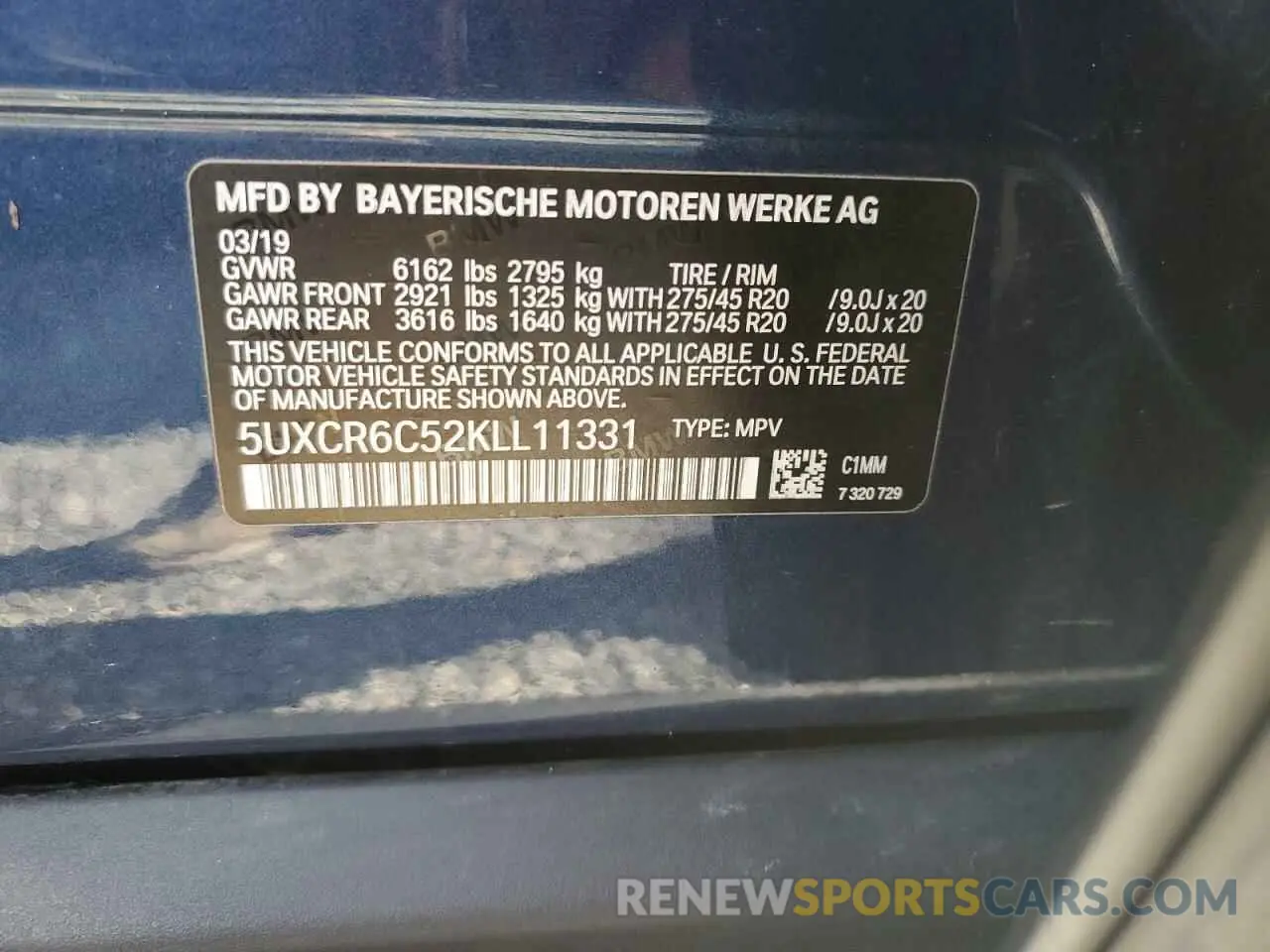 14 Photograph of a damaged car 5UXCR6C52KLL11331 BMW X5 2019