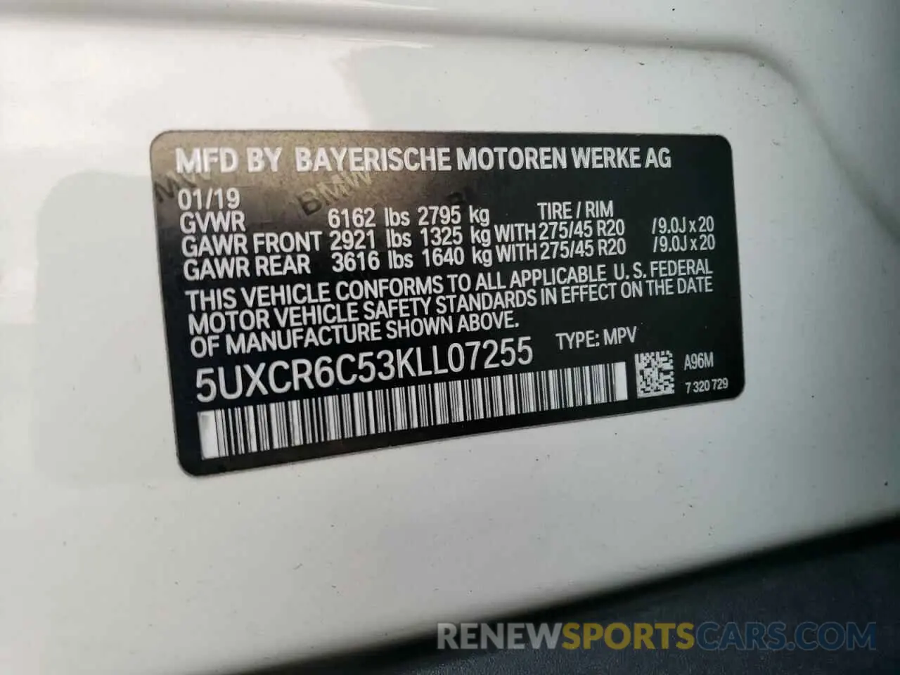 13 Photograph of a damaged car 5UXCR6C53KLL07255 BMW X5 2019