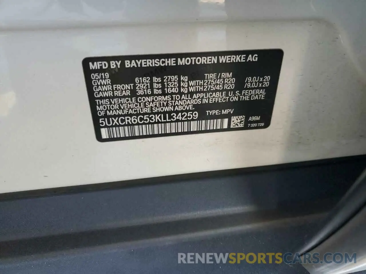 14 Photograph of a damaged car 5UXCR6C53KLL34259 BMW X5 2019
