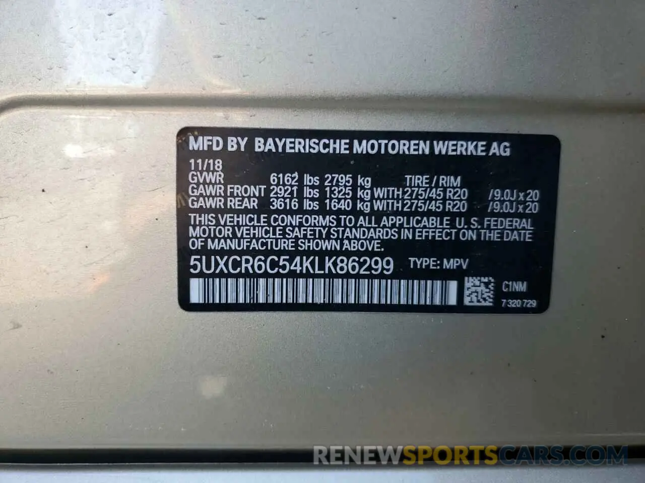 13 Photograph of a damaged car 5UXCR6C54KLK86299 BMW X5 2019
