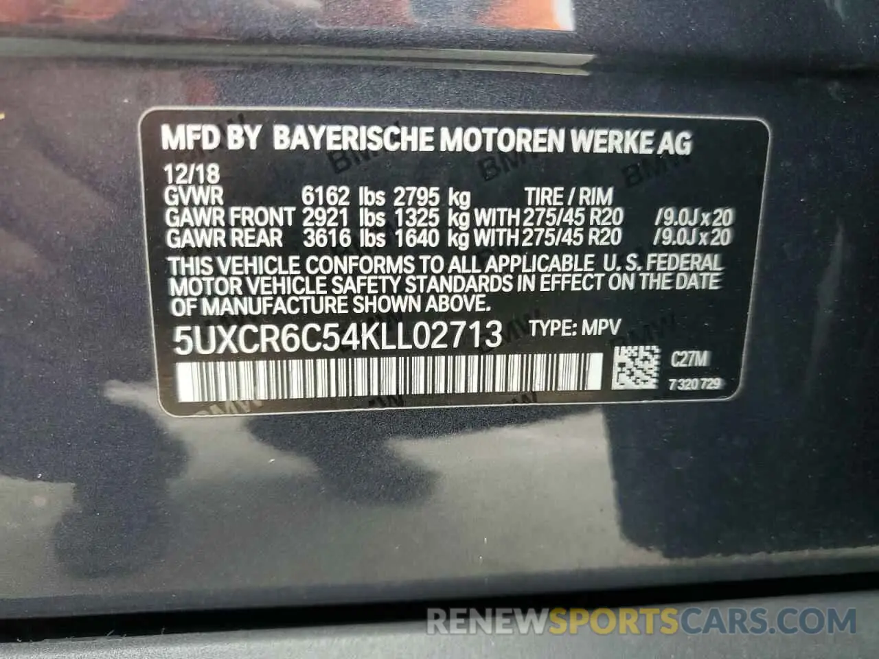 14 Photograph of a damaged car 5UXCR6C54KLL02713 BMW X5 2019