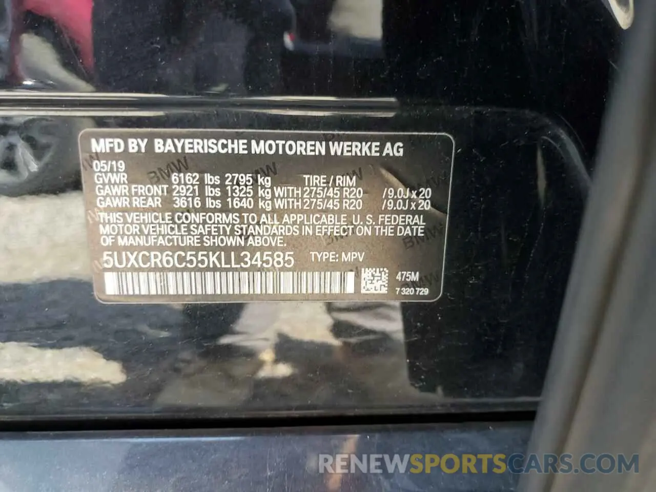 14 Photograph of a damaged car 5UXCR6C55KLL34585 BMW X5 2019