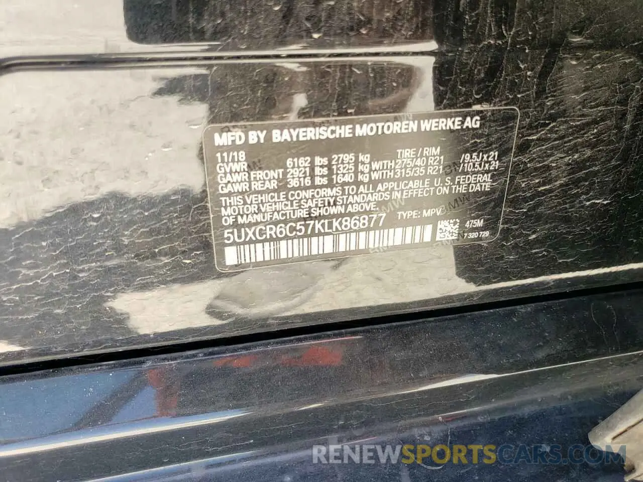 15 Photograph of a damaged car 5UXCR6C57KLK86877 BMW X5 2019