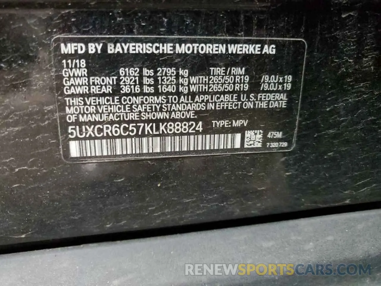 13 Photograph of a damaged car 5UXCR6C57KLK88824 BMW X5 2019