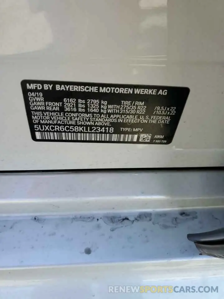 14 Photograph of a damaged car 5UXCR6C58KLL23418 BMW X5 2019