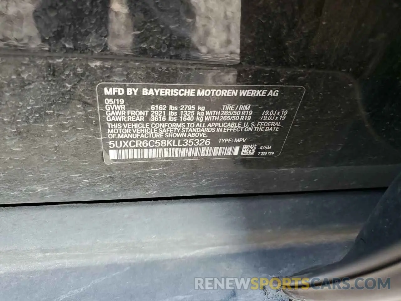 15 Photograph of a damaged car 5UXCR6C58KLL35326 BMW X5 2019
