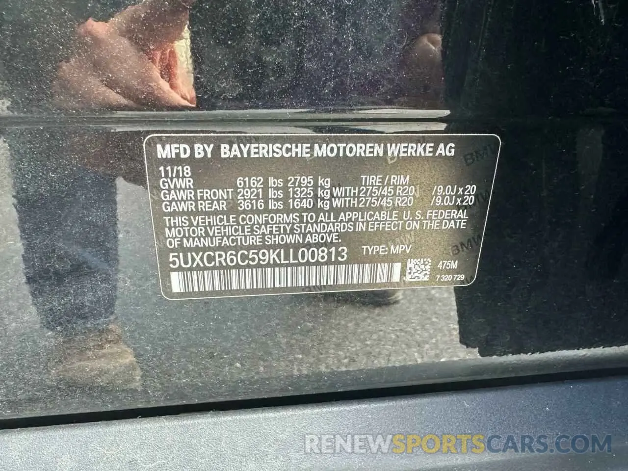 10 Photograph of a damaged car 5UXCR6C59KLL00813 BMW X5 2019