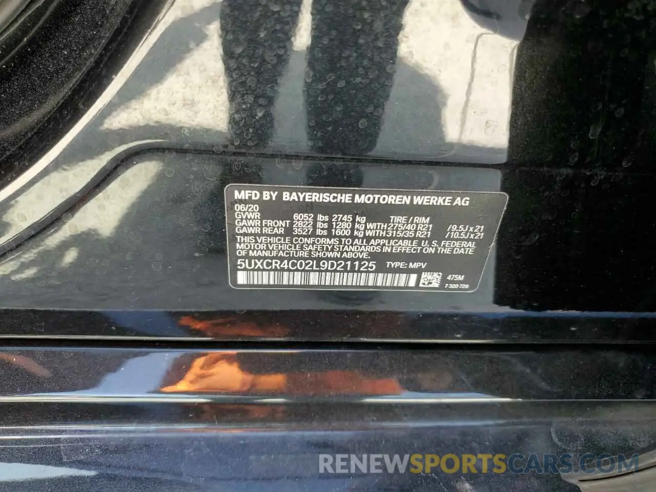 14 Photograph of a damaged car 5UXCR4C02L9D21125 BMW X5 2020