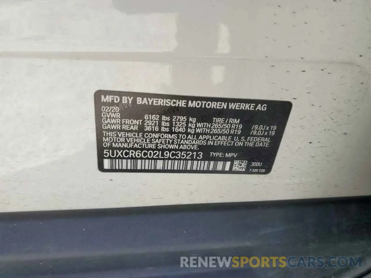 15 Photograph of a damaged car 5UXCR6C02L9C35213 BMW X5 2020